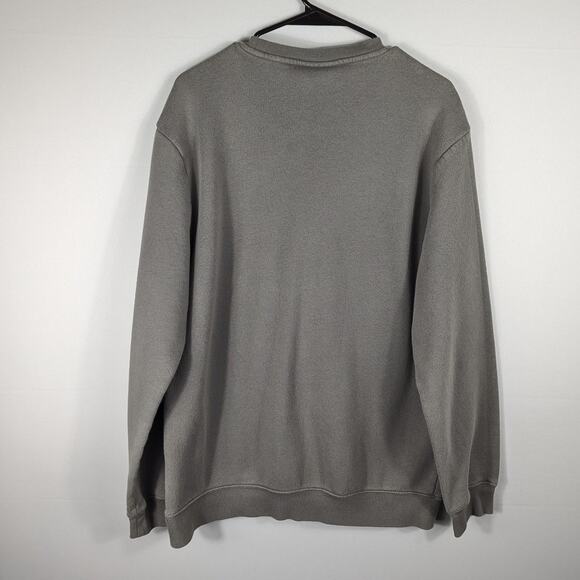 H&M Mens L Gray Relaxed Fit Fleece Lined Sweatshirt Crewneck Cotton Blend - Picture 4 of 4